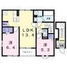 シャリティ・ベルⅠ 2LDKの間取り