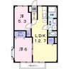 グリーンコーポ上柳B 2LDKの間取り