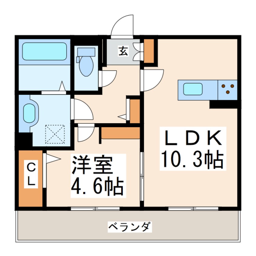 間取図 豊肥本線<阿蘇高原線>/東海学園前駅 徒歩13分 1階 築3年