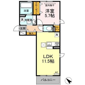 間取図 豊肥本線<阿蘇高原線>/武蔵塚駅 徒歩44分 1階 築3年