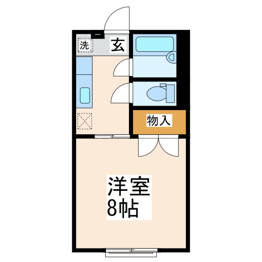 間取図 産交バス（熊本市）/保田窪本町 徒歩3分 2階 築33年