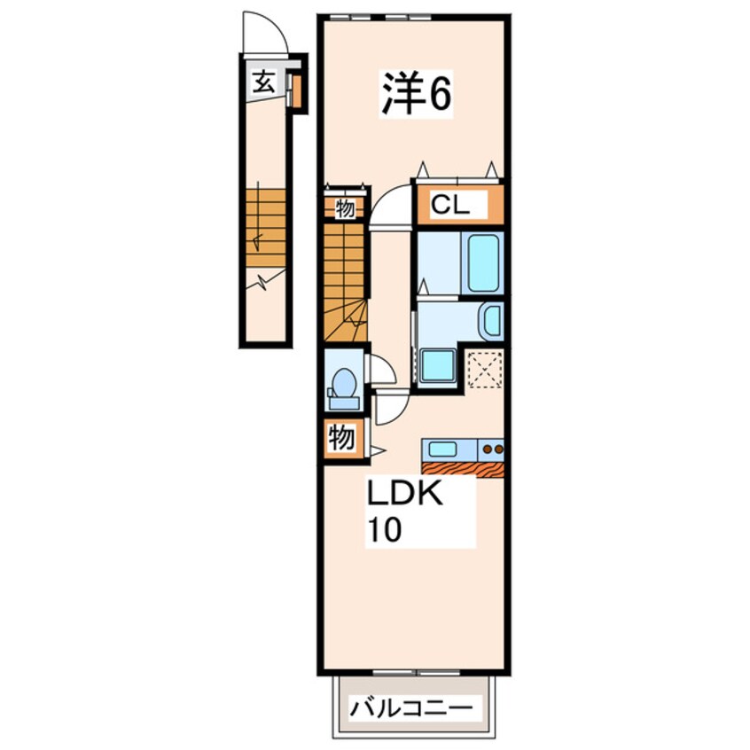 間取図 産交バス（熊本市）/鉄工団地入口 徒歩3分 2階 築14年