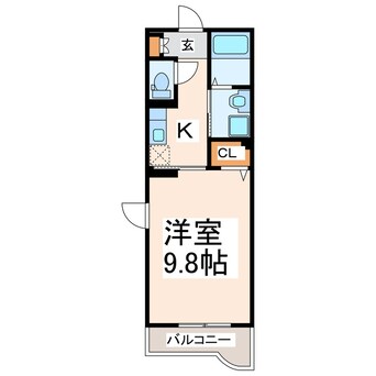 間取図 産交バス（熊本市）/保田窪四ツ角 徒歩4分 1階 築9年