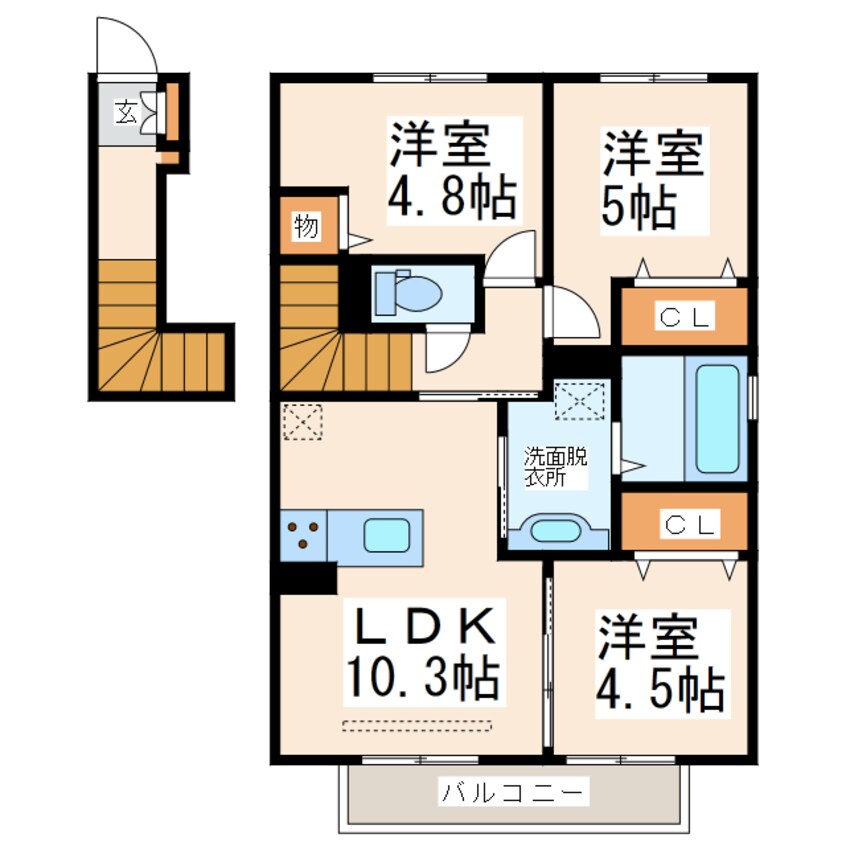 間取図 ラヴェール八反田