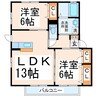 パークハイム 2LDKの間取り