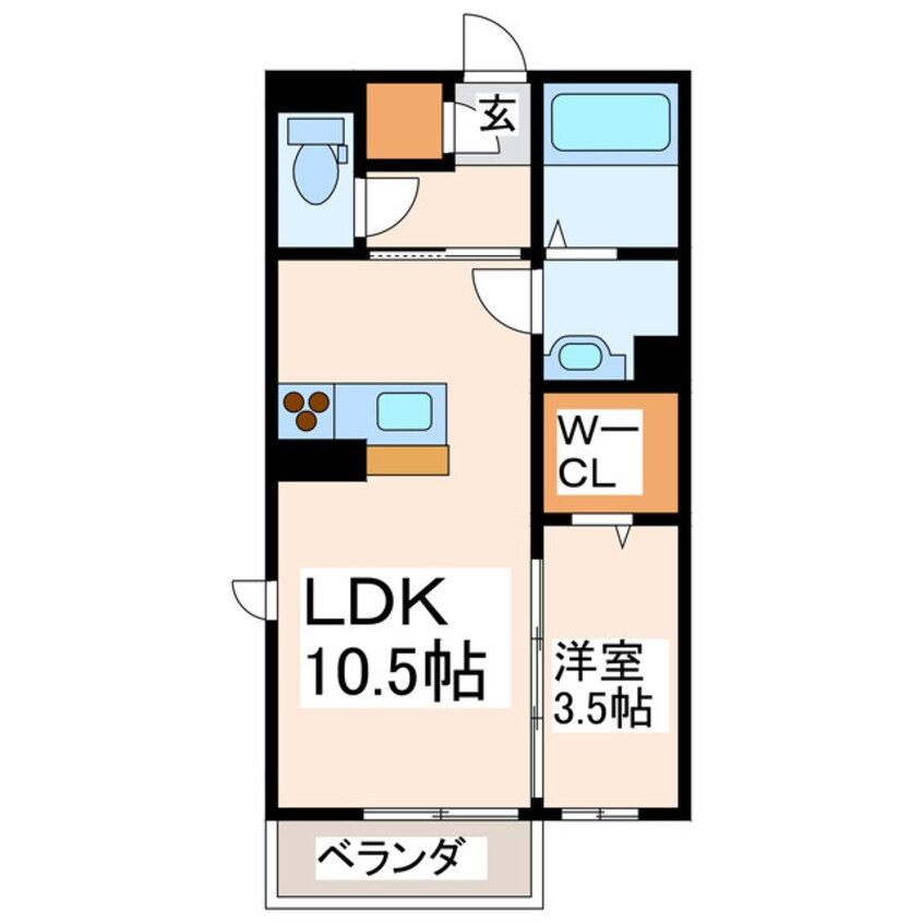 間取図 豊肥本線<阿蘇高原線>/竜田口駅 徒歩41分 2階 築7年