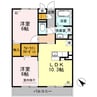 産交バス（熊本市）/御領 徒歩4分 2階 築10年 2LDKの間取り