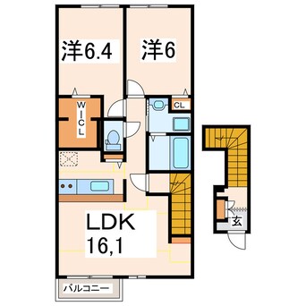 間取図 産交バス（熊本市）/上南部入口 徒歩5分 2階 築9年