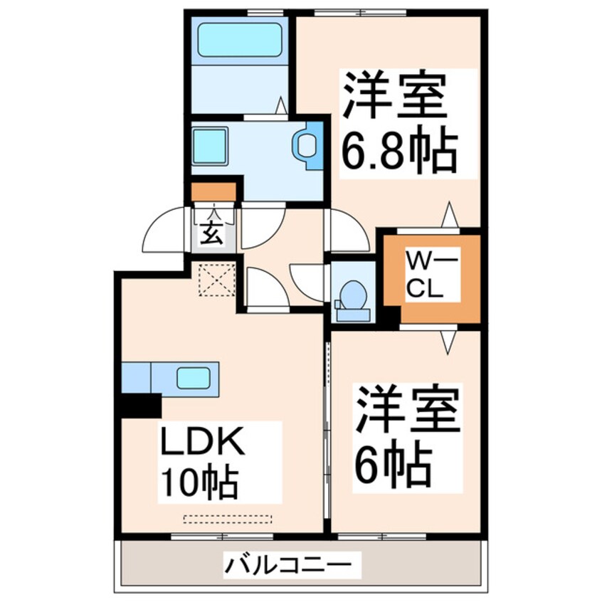 間取図 グランベージュＡ．Ｂ