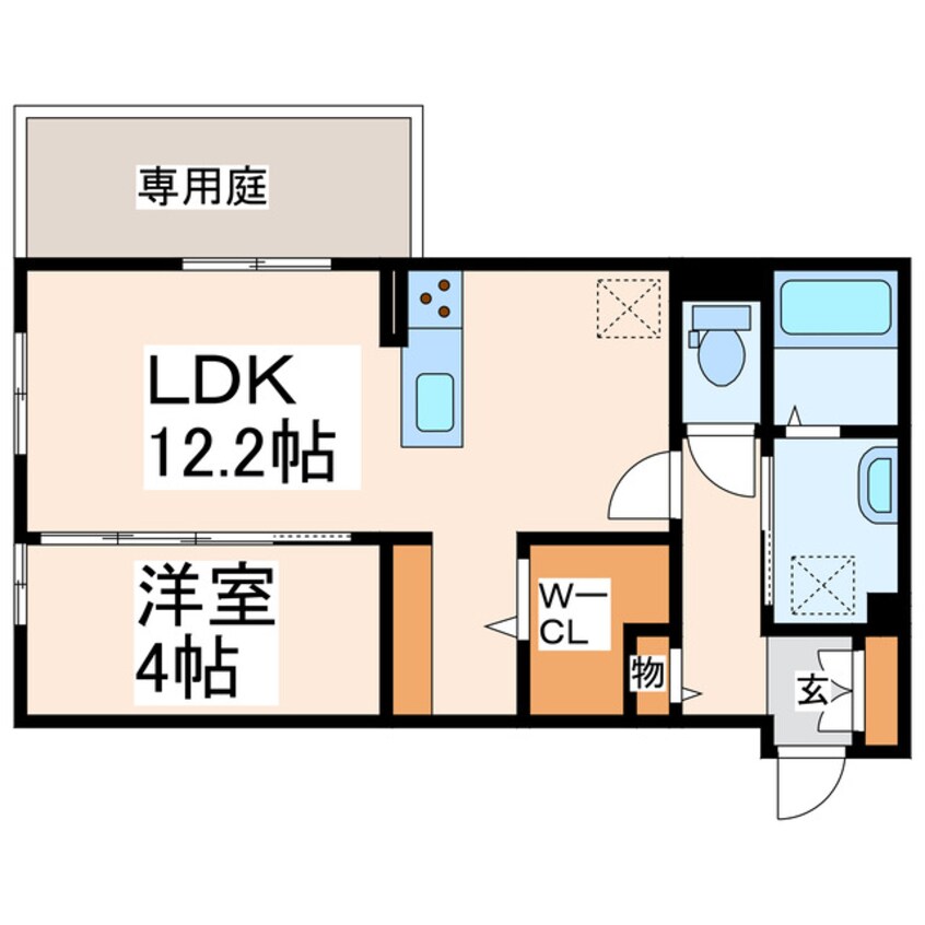 間取図 産交バス（熊本市）/下南部 徒歩3分 1階 築2年