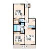 産交バス（熊本市）/南原･日赤 徒歩3分 1階 築5年 2LDKの間取り