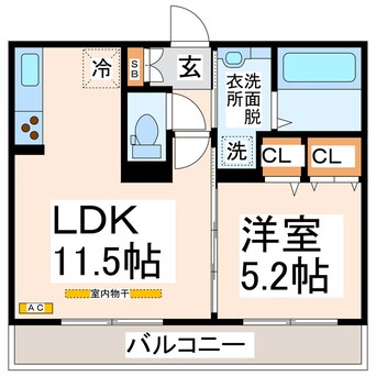 間取図 産交バス（熊本市）/ゆめタウンサンピアン前 徒歩6分 3階 築7年