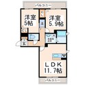 ラ・リュミエール月出の間取図