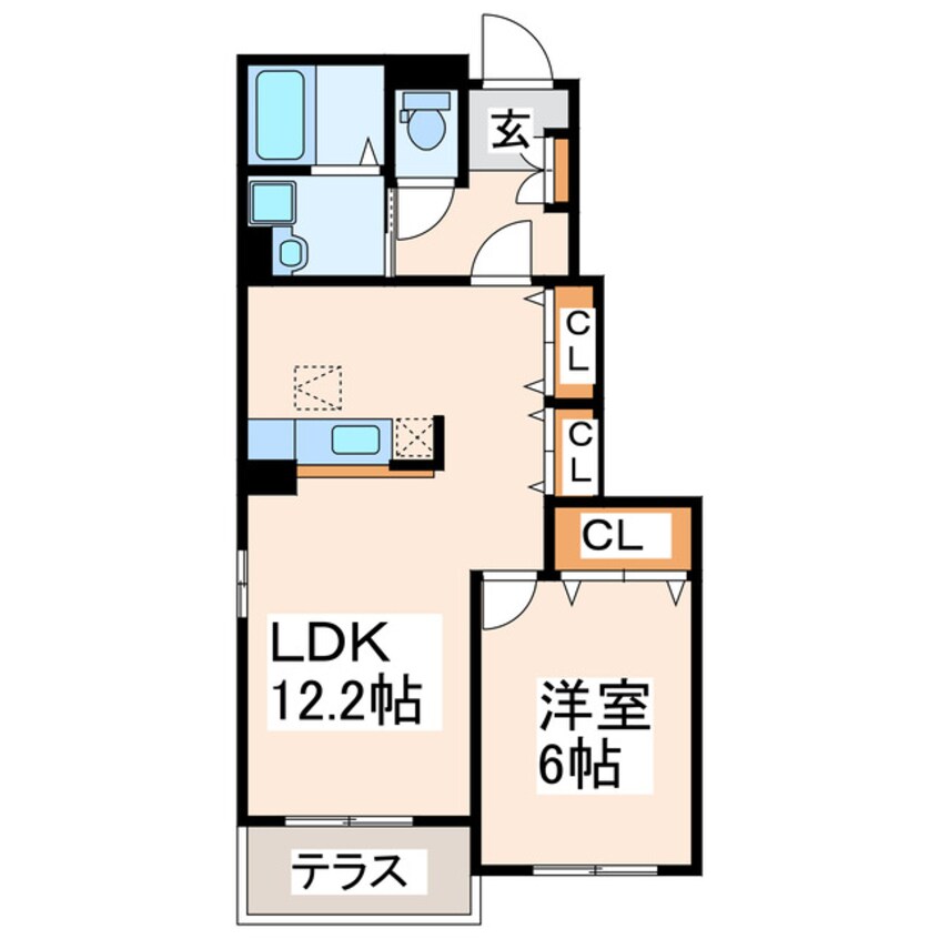 間取図 産交バス（熊本市周辺）/託麻南小学校前 徒歩4分 1階 築17年