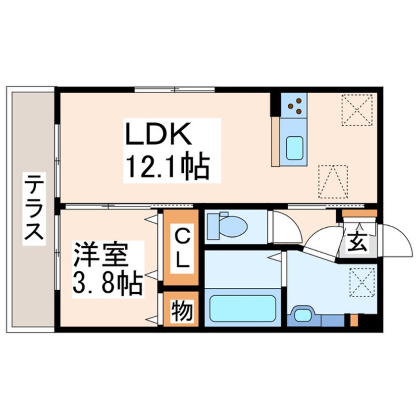 間取図 産交バス（熊本市周辺）/東海二高前 徒歩4分 1階 築6年