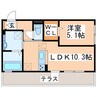 産交バス（熊本市周辺）/東海二高前 徒歩4分 2階 築7年 1LDKの間取り