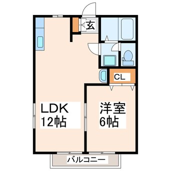 間取図 熊本市営バス/長嶺小学校前 徒歩3分 1階 築29年