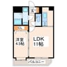 産交バス（熊本市）/長嶺南一丁目 徒歩2分 2階 築19年 1LDKの間取り