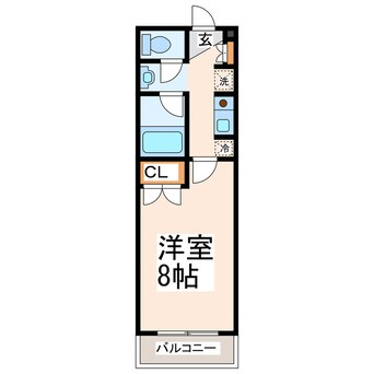 間取図 熊本市営バス/小峯 徒歩2分 9階 築32年