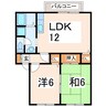 産交バス（熊本市周辺）/託麻南 徒歩5分 1階 築25年 2LDKの間取り