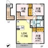 プレジオ 3LDKの間取り