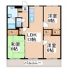 産交バス（熊本市周辺）/小山 徒歩5分 3階 築23年 3LDKの間取り