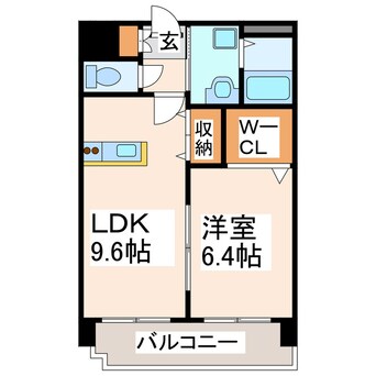 間取図 産交バス（熊本市）/松の本 徒歩2分 1階 築17年