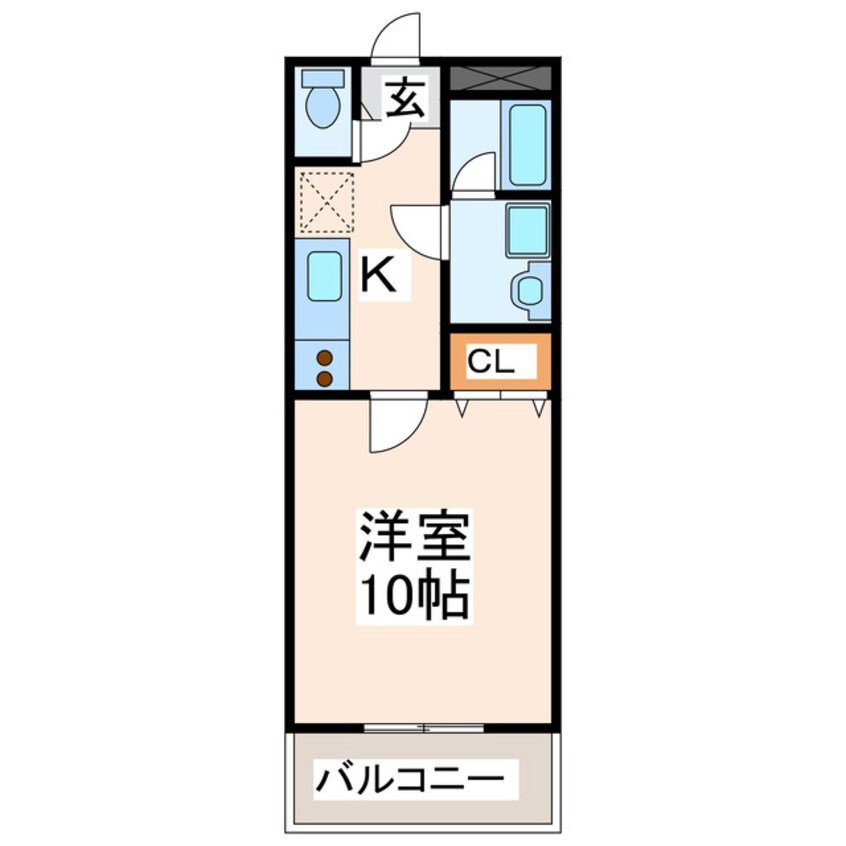 間取図 産交バス（熊本市）/今村入口 徒歩2分 3階 築18年