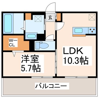 間取図 産交バス（熊本市）/東新南部 徒歩4分 2階 築1年