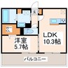 産交バス（熊本市）/東新南部 徒歩4分 2階 築浅 1LDKの間取り