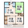 団四郎ハイツ 3DKの間取り