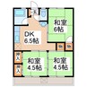 産交バス（熊本市）/長嶺小学校入口 徒歩6分 2階 築45年 3DKの間取り