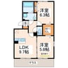 産交バス（熊本市）/古閑 徒歩4分 1階 築11年 2DKの間取り