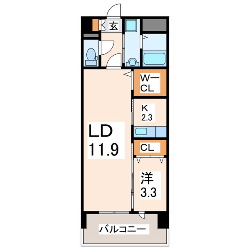 間取図 熊本都市バス（熊本市）/西小峯 徒歩1分 4階 築10年