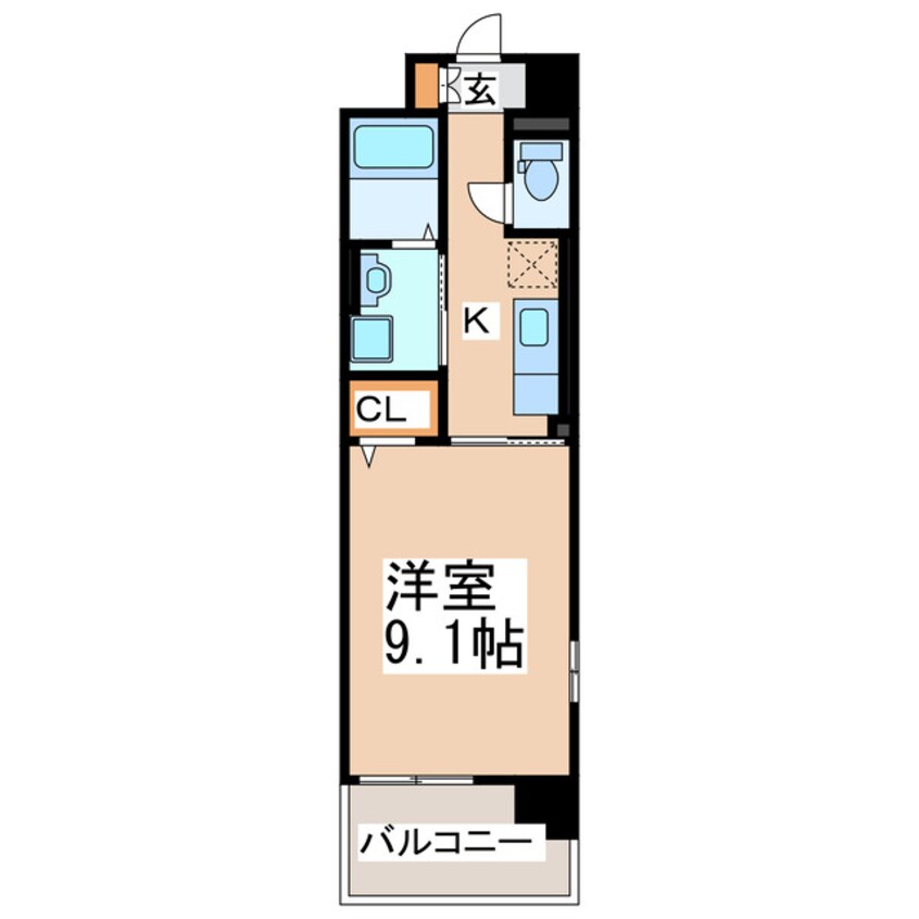 間取図 熊本都市バス（熊本市）/西小峯 徒歩1分 6階 築10年