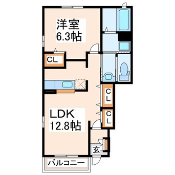 間取図 産交バス（熊本市周辺）/託麻市民センター前 徒歩10分 1階 築17年