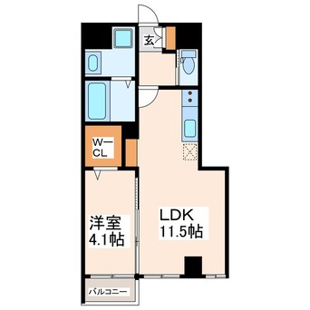 間取図 産交バス（熊本市）/身障者福祉センター前 徒歩10分 3階 1年未満