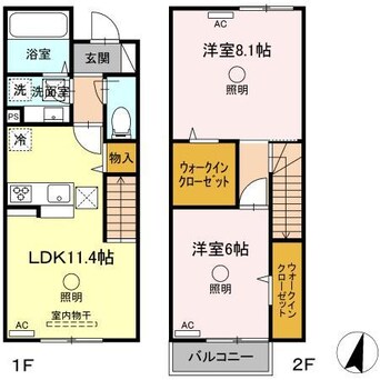 間取図 産交バス（熊本市）/今村入口 徒歩7分 1-2階 1年未満