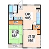 豊肥本線<阿蘇高原線>/東海学園前駅 徒歩23分 1階 築39年 2DKの間取り