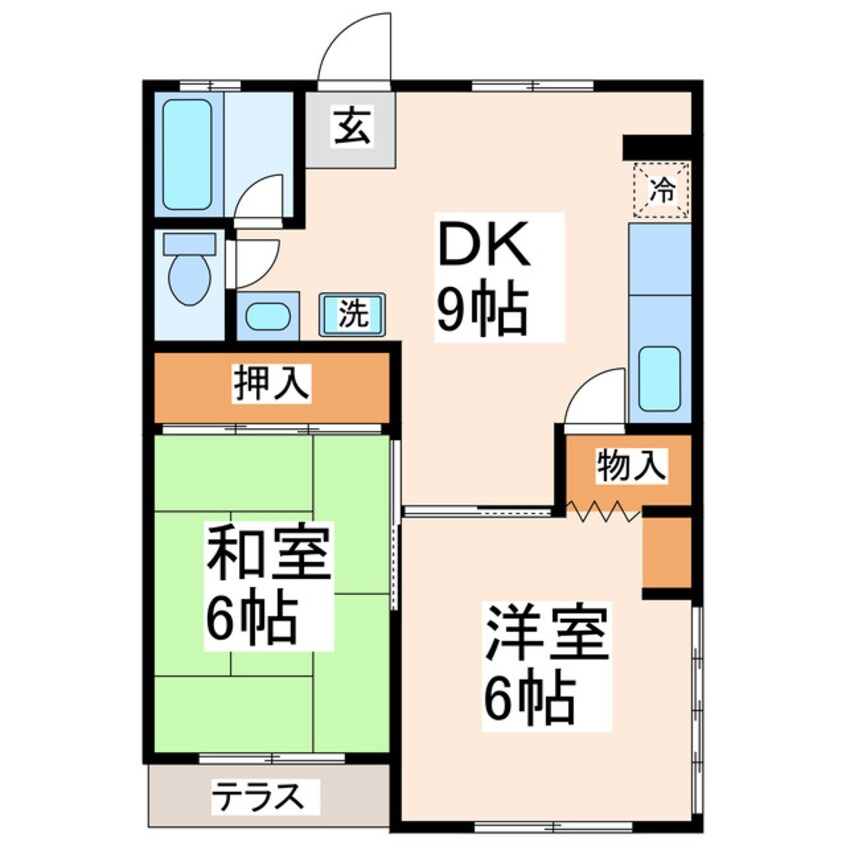 間取図 豊肥本線<阿蘇高原線>/東海学園前駅 徒歩23分 1階 築39年