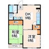 豊肥本線<阿蘇高原線>/東海学園前駅 徒歩23分 1階 築40年 2DKの間取り