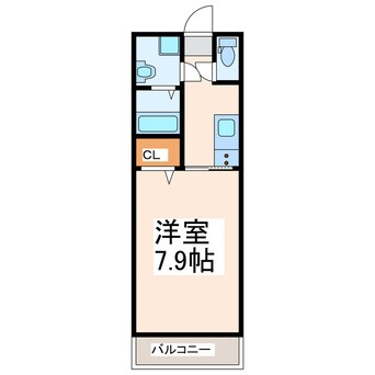 間取図 熊本バス（熊本市）/身障者福祉センター前 徒歩4分 1階 築5年