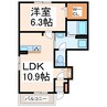 産交バス（熊本市）/府内古閑 徒歩3分 1階 1年未満 1LDKの間取り