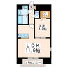 グランパーク県庁東 1LDKの間取り