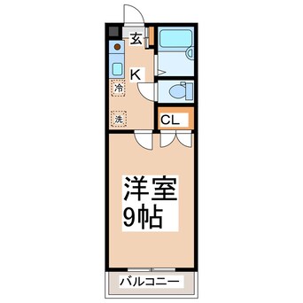 間取図 熊本市営バス/健軍神社前 徒歩2分 3階 築28年