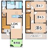 産交バス（上益城郡）/広崎 徒歩10分 1-2階 築23年 3LDKの間取り
