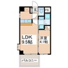 レークサイド神水 1LDKの間取り