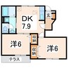 熊本市営バス/西戸島団地 徒歩5分 1階 築23年 2DKの間取り