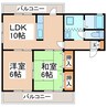 産交バス（熊本市周辺）/北花立 徒歩5分 2階 築27年 2LDKの間取り