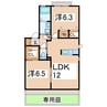 熊本バス/東野中学校前 徒歩4分 1階 築19年 2LDKの間取り